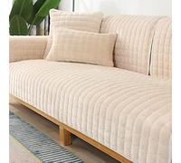 Housse de canapé sectionnelle en L 3, 2, 4 ou 1 place, couleur unie, en velours, style nordique moderne, matelassée, antidérapante, protection de meubles (couleur : n° 2, taille : 110 x 160 cm, 1 pièc