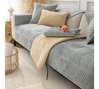 Housse de canapé sectionnelle en L 3, 2, 4 ou 1 place, couleur unie, en velours, style nordique moderne, matelassée, antidérapante, protection de meubles (couleur : n° 10, taille : 90 x 90 cm, 1 pièce