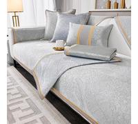 Housse De Canapé Summer Cool - Housse De Canapé Moderne, Lavable Et Antidérapante pour Canapés 2/3/4 Coussins Et Canapés en L/U avec Accoudoirs(1,110 * 110CM/43 * 43IN)