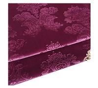 Housse de canapé, Tissu de velours, tissu d'ameublement en gaufré 140 cm large, style vintage for la décoration maison, l'artisanat couture, housse canapé, chaise, le rideau(Rose Red)
