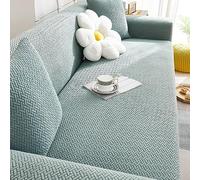 Housse de canapé universelle extensible, antidérapante souple avec base élastique, adaptée aux animaux domestiques et lavable pour canapé à 3 coussins XL (235-300 cm, vert)