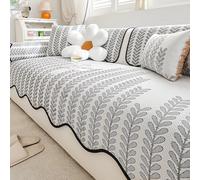 Housse de canapé Universelle for canapé d'angle en Forme de L 2, 3, 4 Places,Protection de canapé for Chiens et Animaux domestiques, Housse d'été en Soie glacée(Gray B,70 * 210cm)