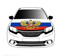 Housse De Capot De Voiture Avec Drapeau De La Fédération De Russie Fashion Eagle Adaptée À 3,3 × 5 Pieds - Les Tissus En Polyester Super Élastiques Peuvent Être Lavés, Drapeau De Bannière De