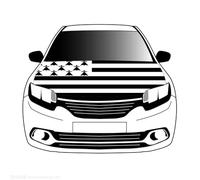 Housse De Capot De Voiture Avec Drapeau De La Région De Bretagne - Bannière De Capot De Voiture Avec Drapeaux À Rayures Noires Et Blanches - 3,3 X 1,5 M - Housse De Capot Élastique Lavée Et