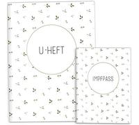 Housse de carnet de santé pour petit ami et carnet de vaccination, belle idée cadeau personnalisée avec nom et date de naissance