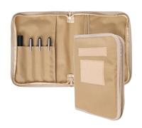 Housse de carnet tactique avec fermeture éclair pour dossiers, classeur OCP, organiseur de portefeuille tactique et couverture de classeur A5, 17,8 x 22,9 cm, résistante aux intempéries - Coyote