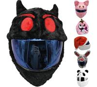 Housse de casque de moto amusante, protection de casque en peluche de dessin animé, housse de casque de moto en forme de citrouille d'Halloween, housse de casque de moto décorative en peluche pour