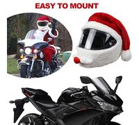 Housse De Casque De Moto De Vélo, Chapeau De Dessin Animé Universel, Casquette De Décoration De Noël, Couverture De Casque De Moto, Décor De Père Noël