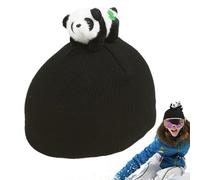 Housse de Casque de Ski - en Flanelle de Soie - Motif Panda Chaud - Protection de Casque - Couvre-Chef d'hiver - pour Snowboard, Skateboard, Moto, équitation par Temps Froid - Sports de Plein air