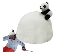 Housse de Casque de Ski - en Flanelle de Soie - Motif Panda Chaud - Protection de Casque - Couvre-Chef d'hiver - pour Snowboard, Skateboard, Moto, équitation par Temps Froid - Sports de Plein air