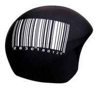 COOLCASC® Code-Barres - Couvre Casque Ski Enfant Universel - Personnalisez Votre Casque avec Une Housse Ski protectrice, Originale et Amusante - Accessoires Ski - Taille Unique