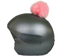 Coolcasc Housse de casque fantaisie Grey Pink avec pon-pon – Taille unique