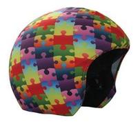 Coolcasc Housse de casque Puzzle multicolore fantaisie Taille unique