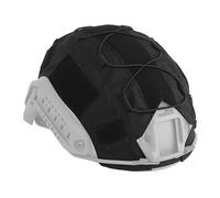Housse De Casque Tactique en Nylon for Casques Fast, avec Panneaux Auto-agrippants Et Cordon Élastique, Disponible en Deux Tailles M/L.(Black,M)