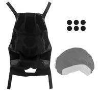 Housse De Casque Tactique for Modèle Fast, Protection en Tissu Extensible avec Panneaux À Crochets Et Boucles, Accessoire D'équipement Modulaire for Le Terrain(Black)