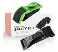 Housse de ceinture de sécurité auto pour grossesse, ensemble de protections d'épaules universelles et coussin de siège, accessoires intérieurs pour un confort accru. Vagues noires,Dauphin vertABS