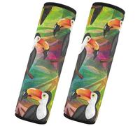 Housse de ceinture de sécurité pour voiture Motif oiseau tropical assis sur une branche