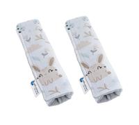 Medi Partners Protège Ceinture Enfant Coussin de Sécurité Voiture Protege Kids 17x22cm 100% Coton Minky Cover Securite Auto Poussette pour Bebe Amovible