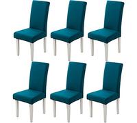 Housse de Chaise, 6 Pieces Extensible Amovible Lavable Moderne Couverture de Chaise pour Salle à Manger Slipcover-Décoration Bouquet de Mariage, Hôtel, Restaurant