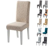 Housse de Chaise, 6 Pieces Extensible Amovible Lavable Moderne Couverture de Chaise pour Salle à Manger Slipcover-Décoration Bouquet de Mariage, Hôtel, Restaurant