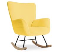 Housse de Chaise à Bascule Extensible en Jacquard pour Chambre Enfant, pour Salon, Chambre Enfant, Jaune Vif