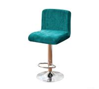 Housse de chaise à dossier haut élastique 38-48 cm de large (bleu) | Lot de 2 housses argentées pour une texture en polaire de renard, douces au toucher, élégantes et lavables en machine