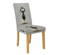 Housse de chaise à motif d'oiseau amusant pour chaises de salle à manger, protection de siège en élasthanne extensible et lavable, housse décorative pour cuisine et salle à manger 1 pièce