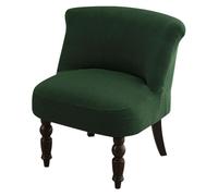 Housse de Chaise Appoint Extensible sans Accoudoirs, en Jacquard, Moderne, pour Salon, Bureau, Chambre à Coucher, 1 Pièce, Vert Foncé