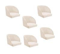 Housse de Chaise Avec Accoudoirs Extensible Couverture Noir Chaise Scandinave Lot de 4/6/2 Housse Pour Fauteuil de Bureau Couvre de Chaise Pour Cuisine Dossier Incurvé Recouvre Chaise Pivotantc(A2,6PC