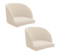Housse de Chaise Avec Accoudoirs Extensible Couverture Noir Chaise Scandinave Lot de 4/6/2 Housse Pour Fauteuil de Bureau Couvre de Chaise Pour Cuisine Dossier Incurvé Recouvre Chaise Pivotantc(V,2PCS