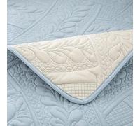 Housse de chaise bleu clair - Protection de canapé en coton pour salon, housse de protection lavable de couleur unie pour canapé sectionnel de 109,2 x 210,8 cm