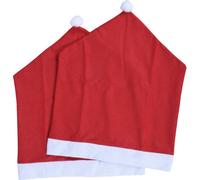 Housse de chaise, chapeau de Père Noël, 60 cm, 2 pièces