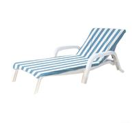 Housse de chaise chic et fonctionnelle à séchage rapide avec poche à rabat pour une utilisation sûre (rayures bleues)