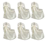 Housse De Chaise Crème Pour Le Banquet De Mariage 6 Pièces
