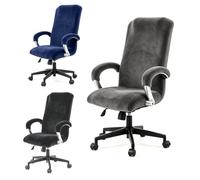 Housse de chaise de bureau, housse de chaise de jeu, housse de siège de | Housse de fauteuil amovible élastique lavable pour chaise de bureau, chaise d'ordinateur, taille XL, gris