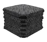 Housse de Chaise de Cuisine rembourrée Coussin avec Rabats CARTIERE - Nero, Set 6 PIÈCES