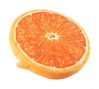 Housse de chaise de jardin en peluche avec motif en forme de fruit imprimé sur un seul côté, conçue pour un soutien et une décoration confortables (jaune orange)