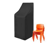 Housse De Chaise De Jardin Imperméable - Arrête Les Dommages Causés Par Les Intempéries, Profil Noir Pliable À Dossier Haut, Dimensions 65 X 65 X 120 Cm + Cordon De Serrage Réglable, Tissu Oxford Robu