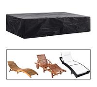 Housse de chaise de jardin VIDAXL - 218 x 77 x 55 cm - Noir - Imperméable et résistante aux UV