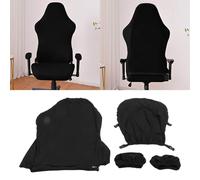 Housse de chaise de jeu, housse de chaise élastique protectrice, étanche à la poussière, avec housse d'accoudoir pour la salle de jeu et le bureau