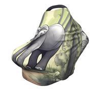 Housse de chaise de poussette/couverture d'allaitement polyvalente avec motif éléphant, spécialement conçue pour votre bébé