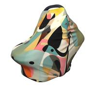 Housse de chaise de poussette/couverture d'allaitement polyvalente imprimée motif chat moderne du milieu du siècle, spécialement conçue pour votre bébé