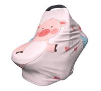 Housse de chaise de poussette/d'allaitement polyvalente avec motif cochon volant, spécialement conçue pour votre bébé