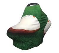 Housse de chaise de poussette/d'allaitement polyvalente Motif ballon de rugby Blanc