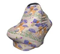 Housse de chaise de poussette/d'allaitement polyvalente motif champignon avec chien, spécialement conçue pour votre bébé