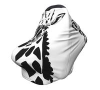 Housse de chaise de poussette/d'allaitement polyvalente motif girafe noire et blanche, spécialement conçue pour votre bébé