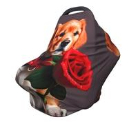 Housse de chaise de poussette polyvalente avec imprimé de chien gentleman, spécialement conçue pour votre bébé