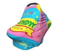 Housse de chaise de poussette polyvalente avec motif ballon Happy Birthday - Spécialement conçue pour votre bébé