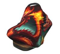Housse de chaise de poussette polyvalente imprimée Dragon King in Fire, spécialement conçue pour votre bébé