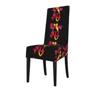 Housse de Chaise de Salle à Manger Amovible WHJSHOP Coloré Amour Confession Image Doux Confortable pour Maison, Hôtel, Banquet de Mariage, Banquet, Conférence, Cérémonie Décorations